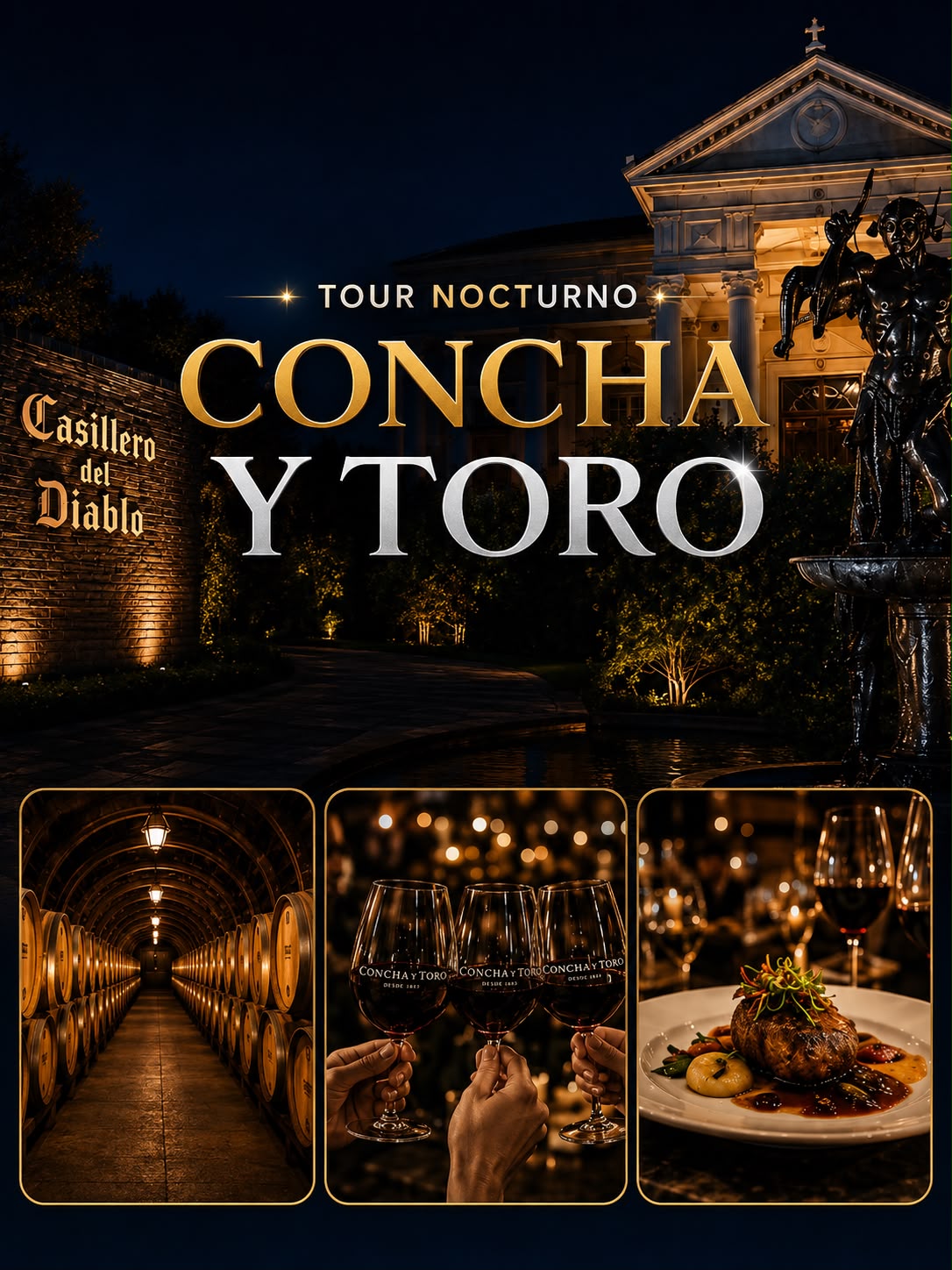 Flyer Tour Nocturno Concha y Toro